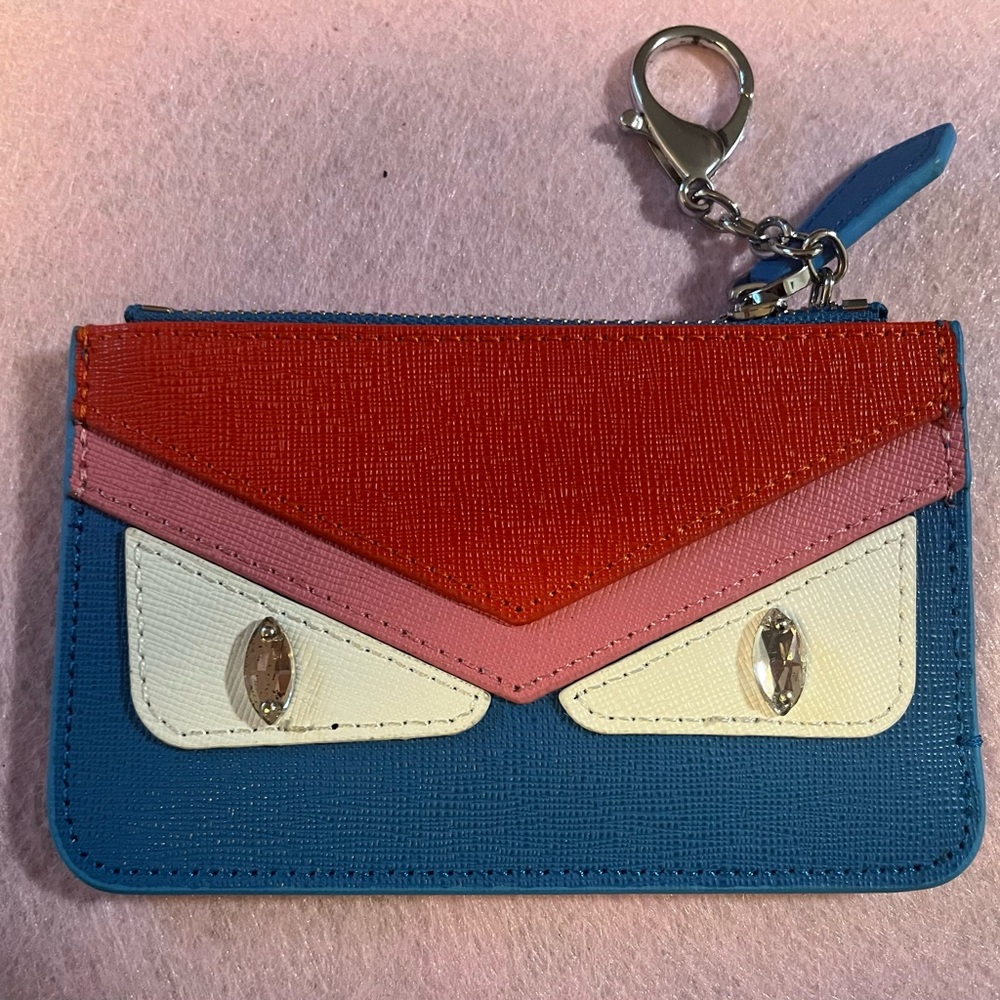 - New LMTD Edition from Japan Leather FENDI KEY CASE Vitello Crystal Eyes …